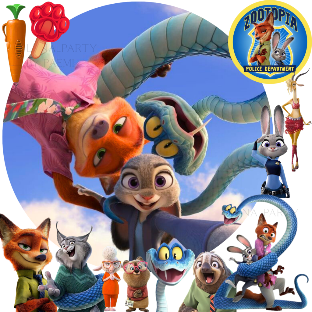 Opłatek na tort Zwierzogród Zootopia 13el.