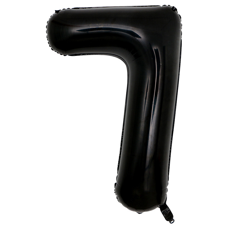 BALON FOLIOWY CYFRA 7 CZARNA 100cm
