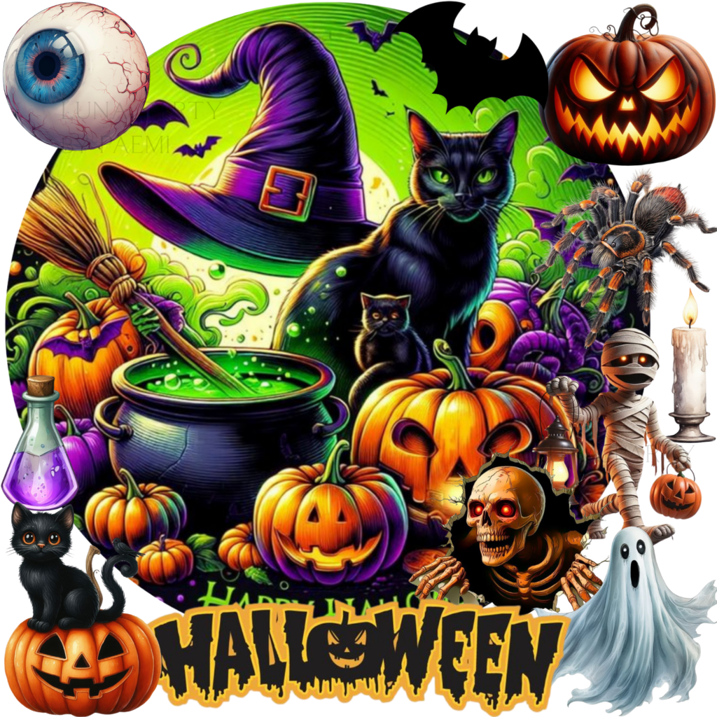Opłatek na tort Halloween 12el.