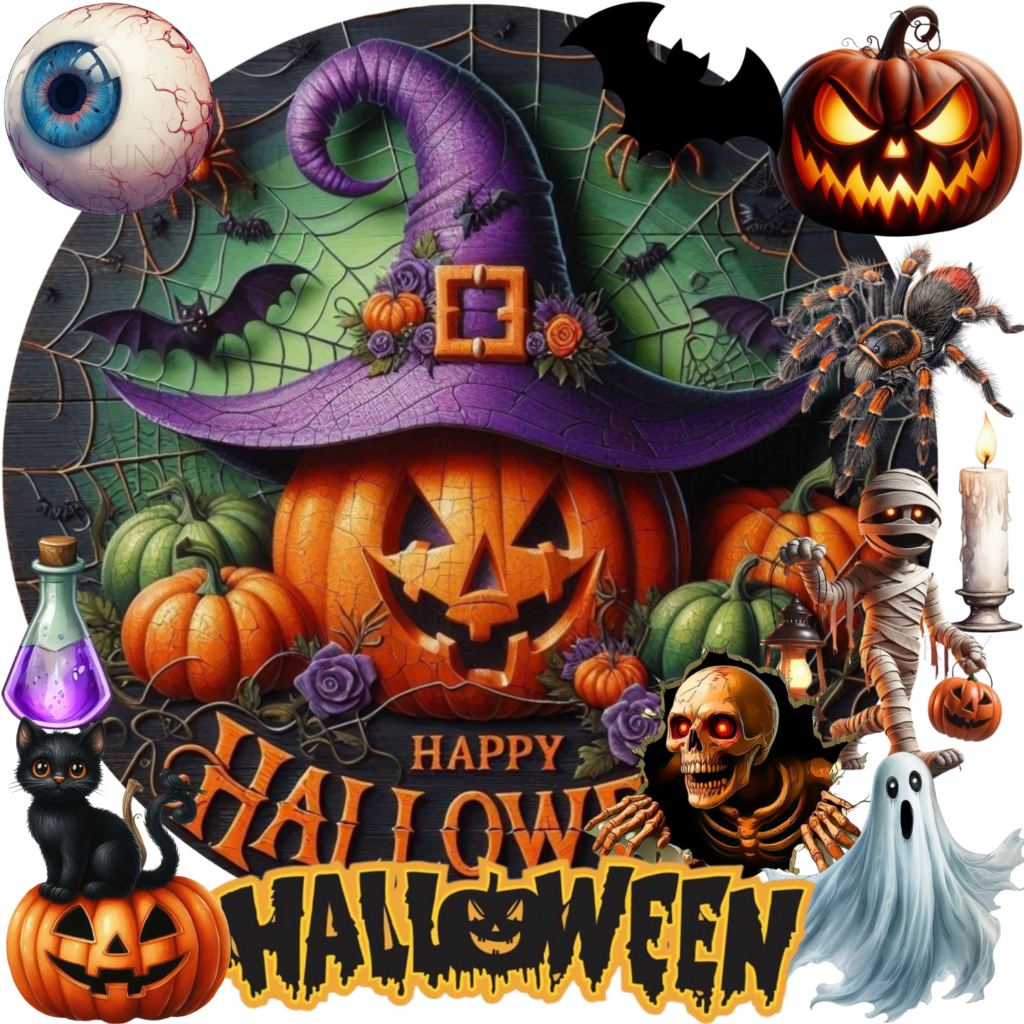 Opłatek na tort Halloween 12el.