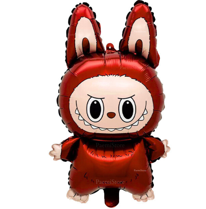 Balon foliowy Labubu brązowy 64cm monster urodziny dekoracja