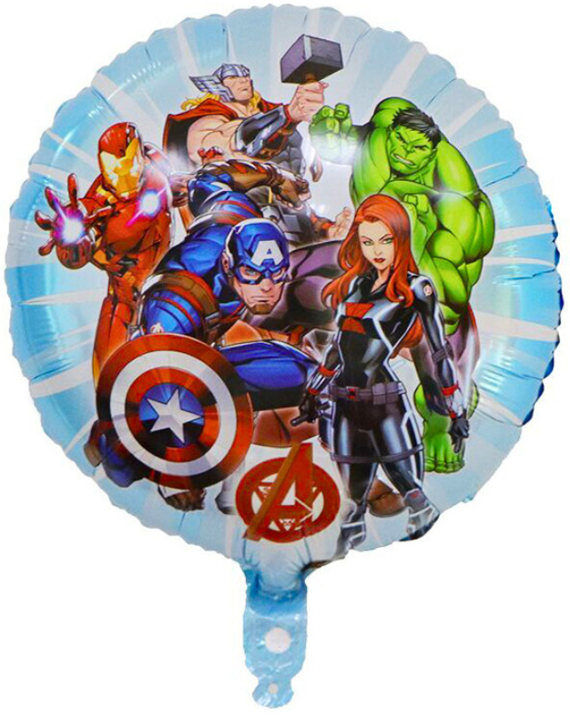 Balon foliowy Avengers Marvel 45cm Spiderman Spidey Hulk Kapitan Ameryka Iron Man