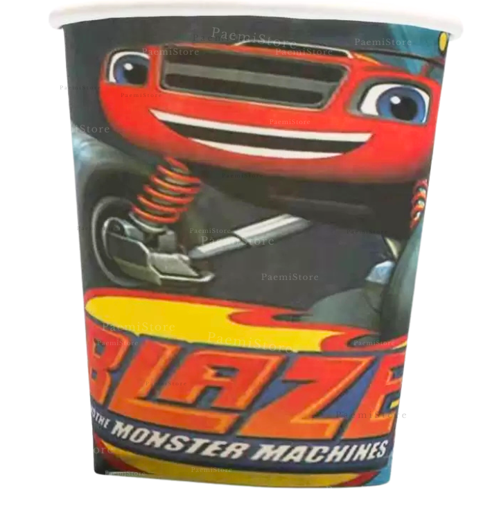 Kubki talerzyki Blaze i Mega Maszyny 20el. auta monster truck