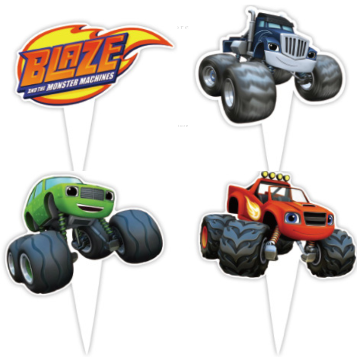 Toppery pikery Blaze i Mega Maszyny 4szt. auta monster truck