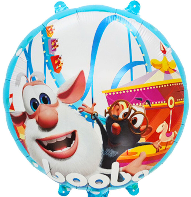 Balon foliowy Booba 45cm okrągły dwustronny świnka cooper