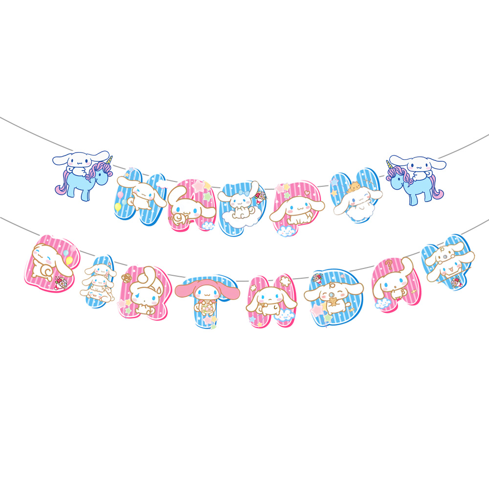 Girlanda urodzinowa Cinnamoroll napis baner „Happy Birthday” urodziny dekoracja