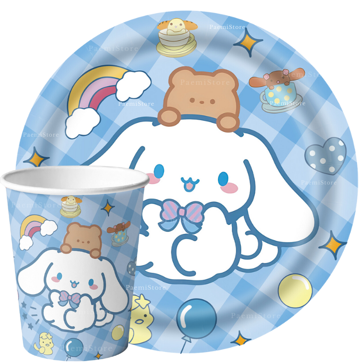 Kubki talerzyki Cinnamoroll 20szt. urodziny Sanrio Kuromi