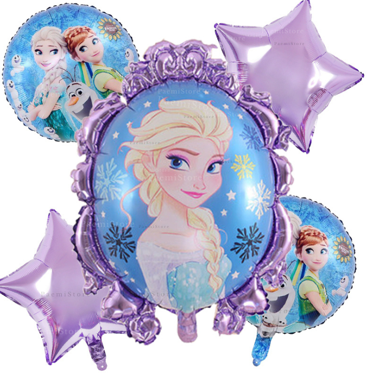 Balony foliowe Kraina Lodu Frozen Elsa Anna Olaf zestaw 5szt.