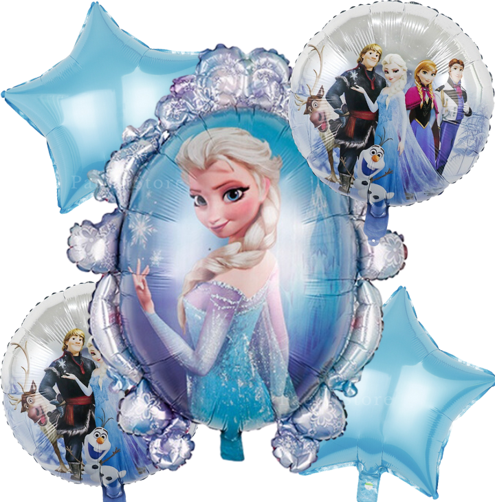 Balony foliowe Kraina Lodu Frozen Anna Elsa Olaf zestaw 5szt.