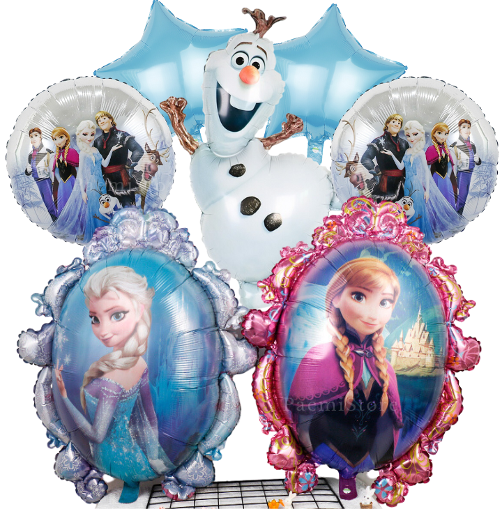 Balony foliowe Kraina Lodu Frozen Elsa Anna Olaf zestaw 7szt.