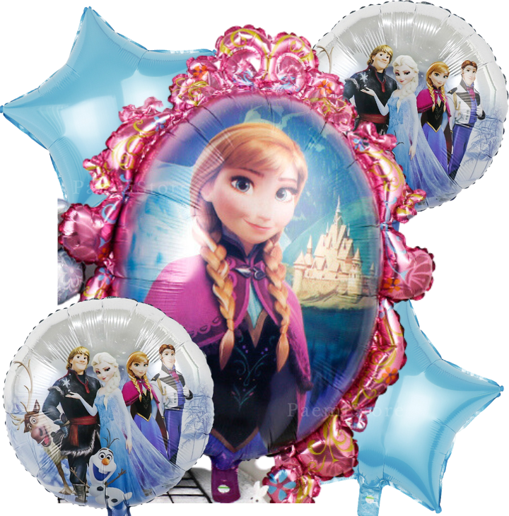 Balony foliowe Kraina Lodu Frozen Anna Elsa Olaf zestaw 5szt.
