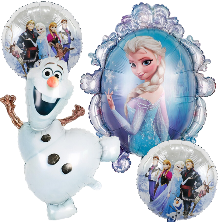 Balony foliowe Kraina Lodu Frozen Elsa Anna Olaf zestaw 4 szt.