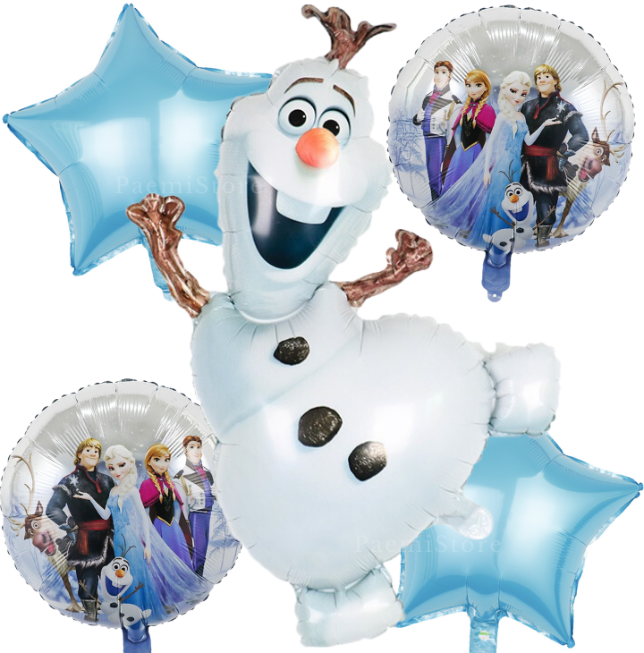 Balony foliowe Kraina Lodu Frozen Elsa Anna Olaf zestaw 5szt.