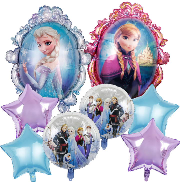 Balony foliowe Kraina Lodu Frozen Elsa Anna Olaf zestaw 8szt.