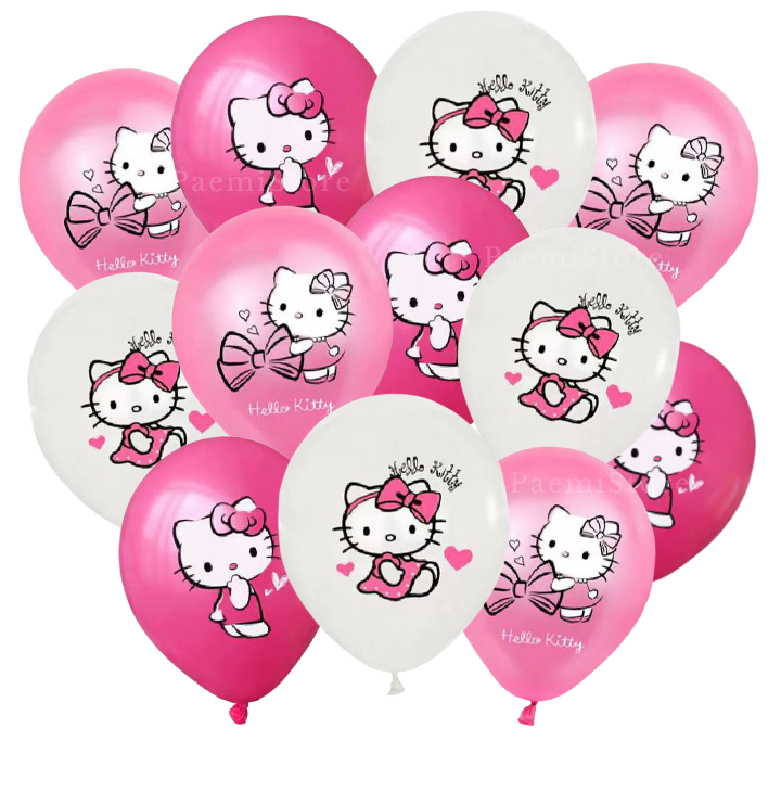 Balony lateksowe Hello Kitty zestaw 12szt.