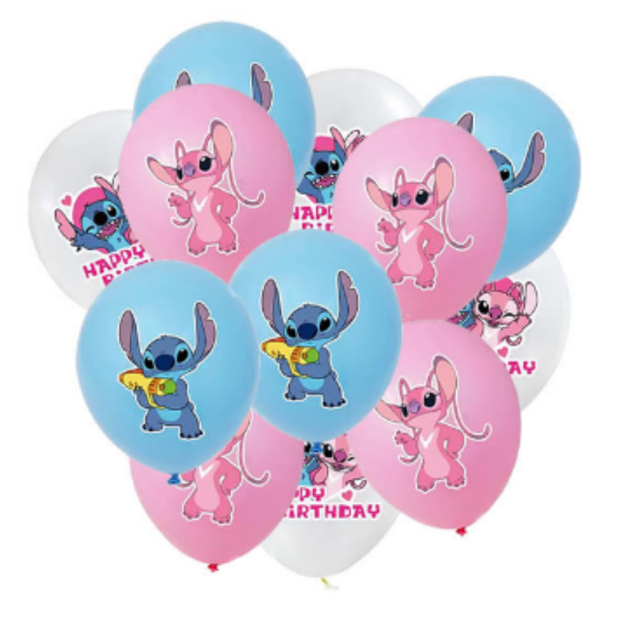 Balony lateksowe Lilo & Stitch Sticz Angel zestaw 12szt.