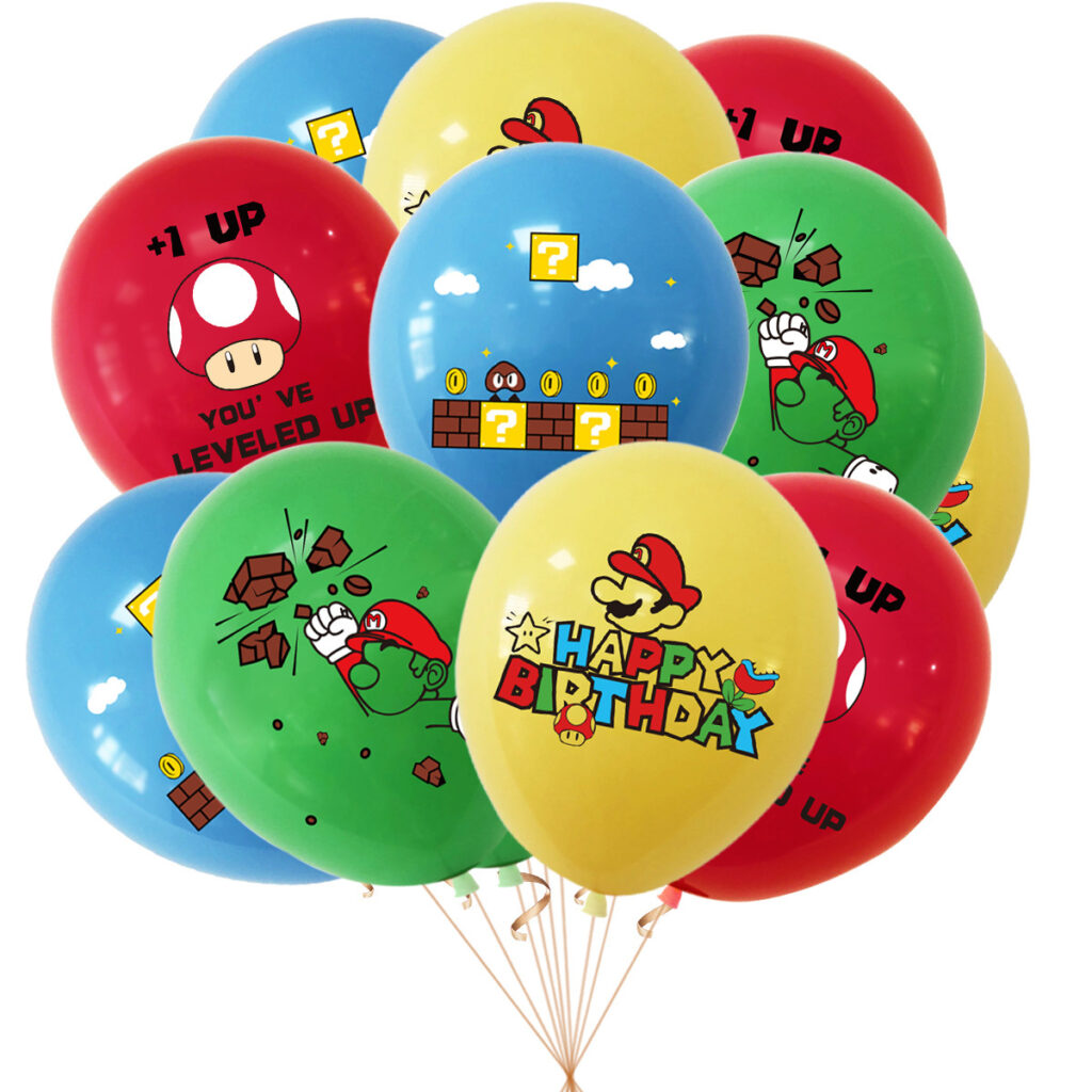 Balony lateksowe Mario zestaw 12szt.