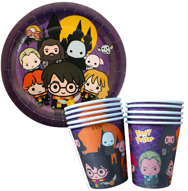 Kubki talerzyki serwetki Harry Potter 40el. urodziny dekoracja