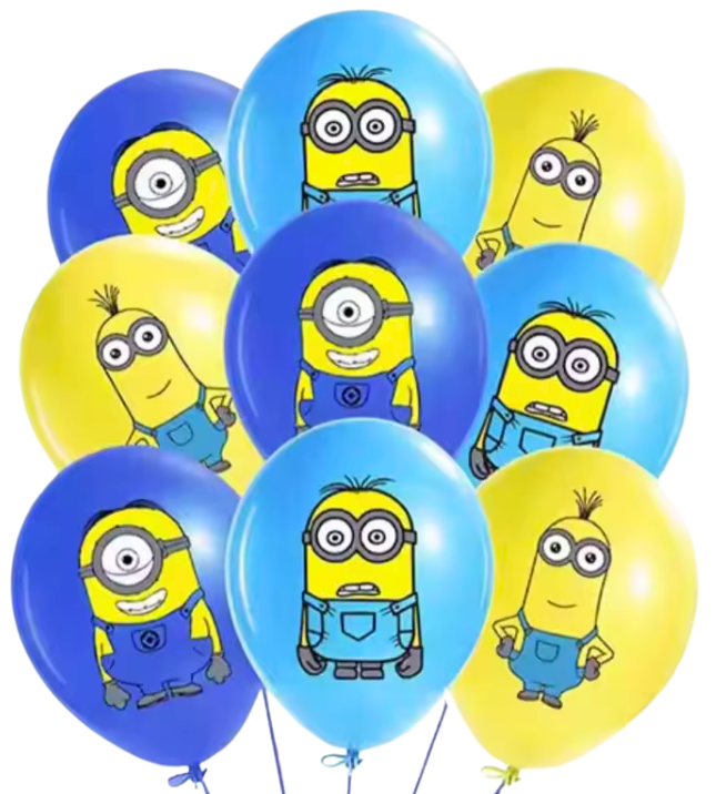 Balony lateksowe Minionki zestaw 9szt.