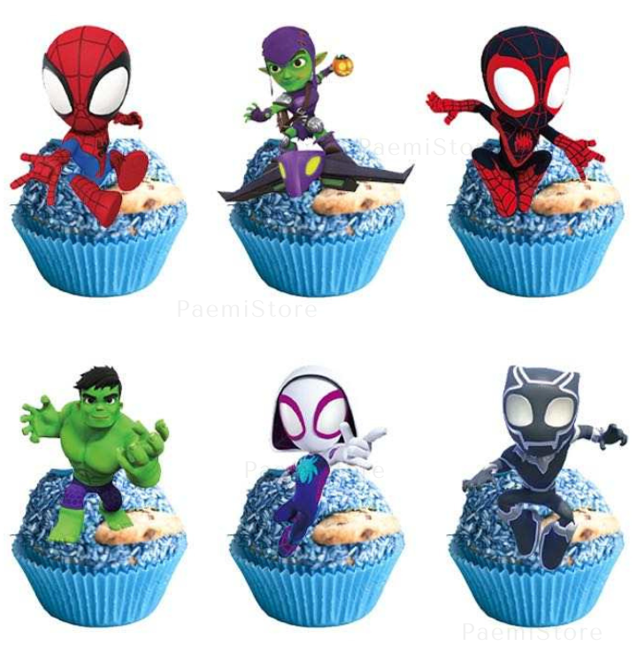 Toppery pikery Spidey i superkumple Avengers Marvel Spiderman Hulk – zestaw 6szt.