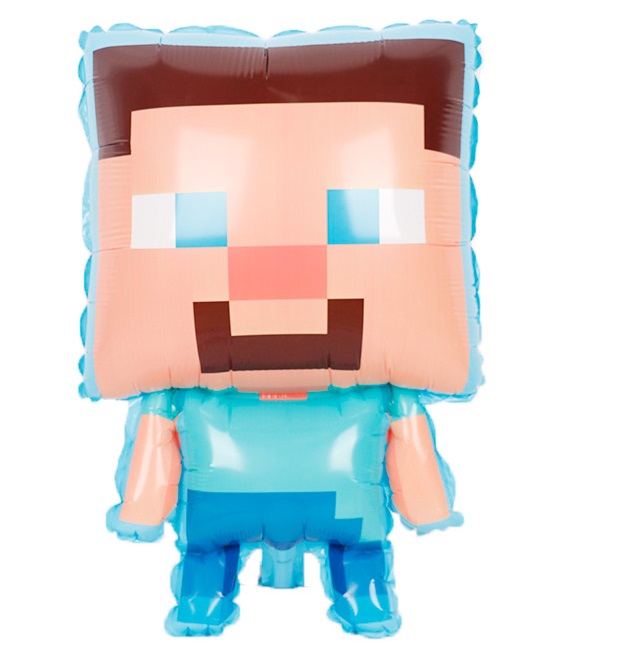 Balon foliowy Minecraft Steve 66cm Creeper pixel game