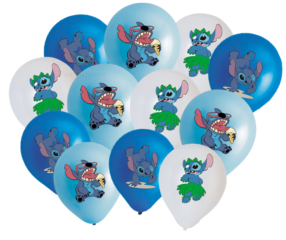 Balony lateksowe Lilo & Stitch Sticz Angel zestaw 12szt.