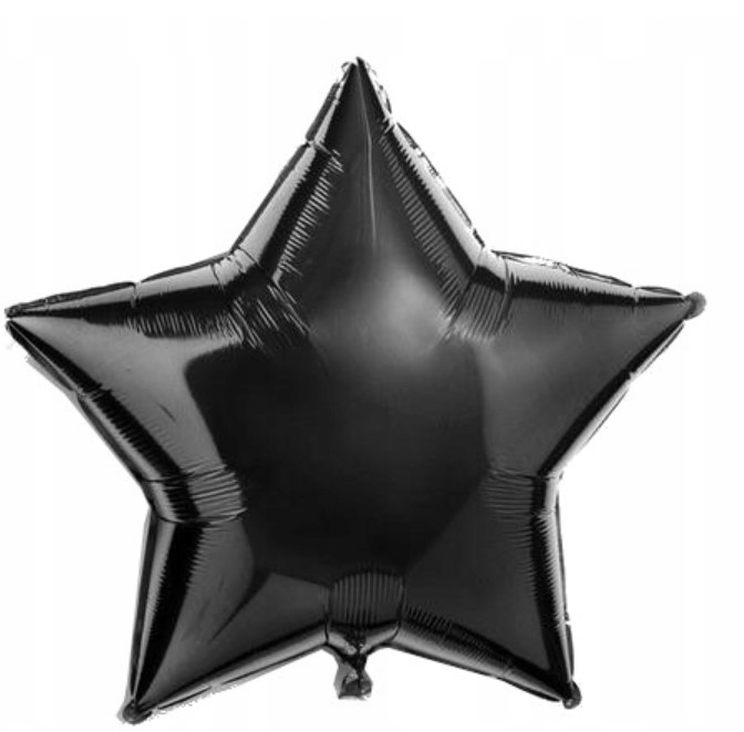 Balon foliowy gwiazda czarna 45cm
