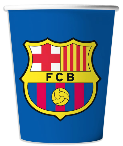 Kubki talerzyki FC Barcelona 20el. urodziny dekoracja FCB piłka nożna