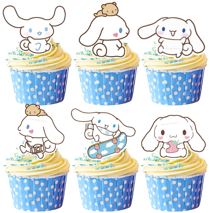 Toppery pikery Cinnamoroll 24szt. na tort babeczki muffinki Sanrio