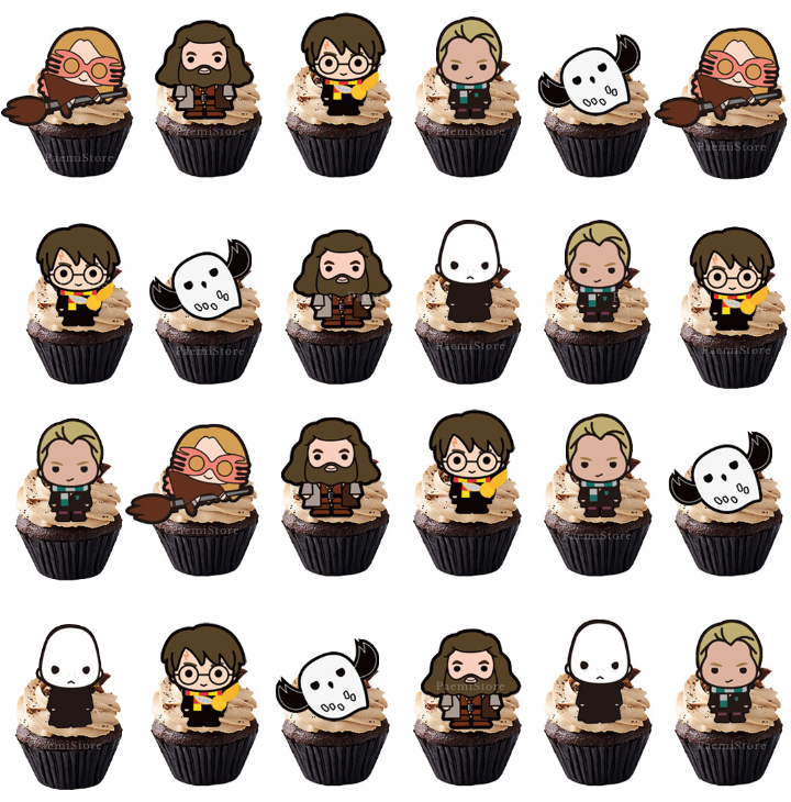 Toppery pikery Harry Potter 24szt. na tort babeczki muffinki urodziny dekoracja