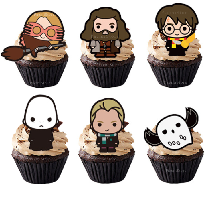 Toppery pikery Harry Potter 6szt. na tort babeczki muffinki urodziny dekoracja