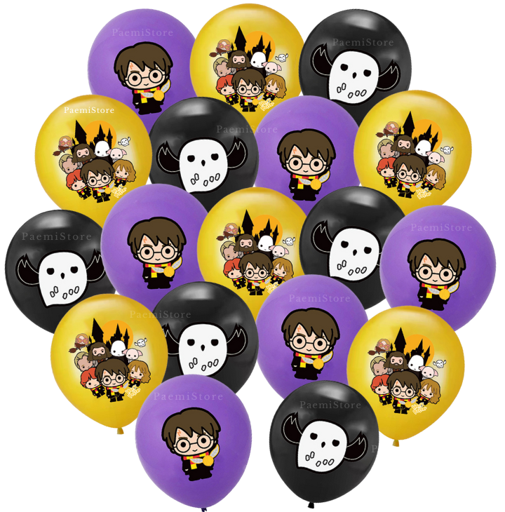 Balony lateksowe Harry Potter 18szt. zestaw urodziny Hogwart