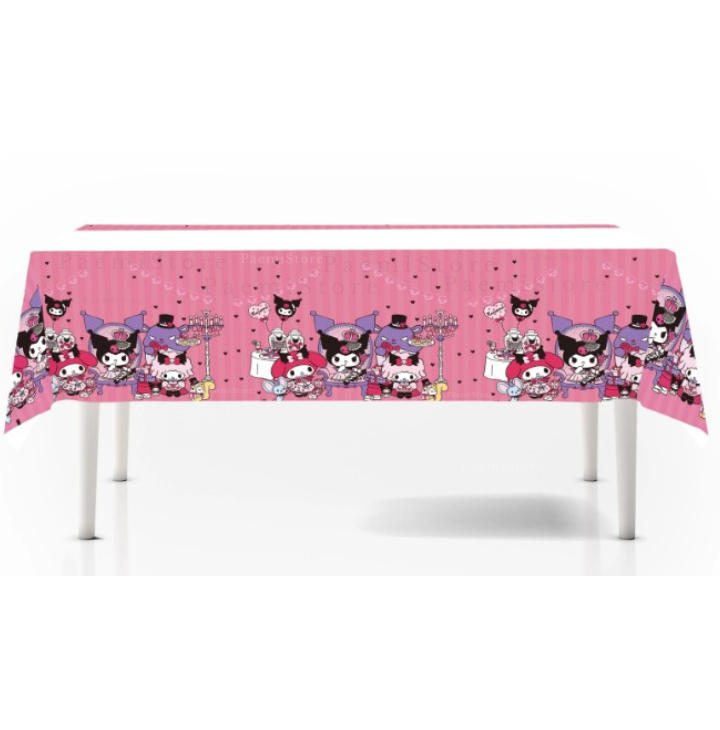 Obrus foliowy Kuromi 105x175cm urodziny dekoracja Sanrio