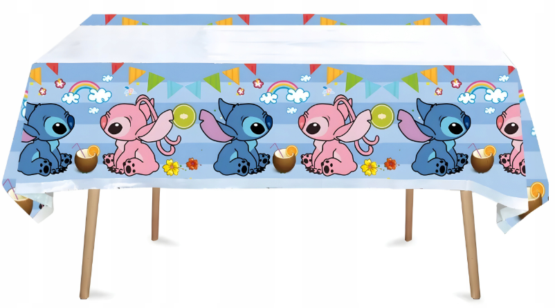 Obrus foliowy Lilo & Stitch 175x105cm urodziny dekoracja Sticz