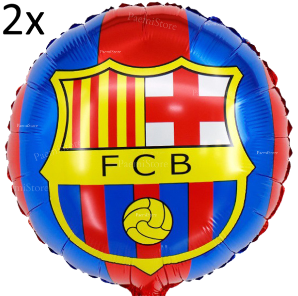Balony foliowe i lateksowe FC Barcelona zestaw 10 szt. Barca FCB piłka nożna