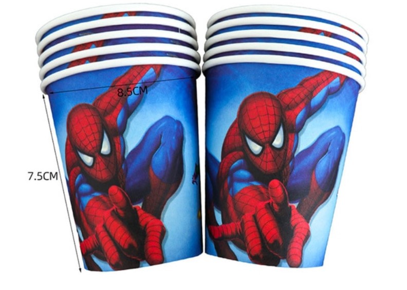 Kubki Spiderman 10szt. Avengers Marvel urodziny dekoracja