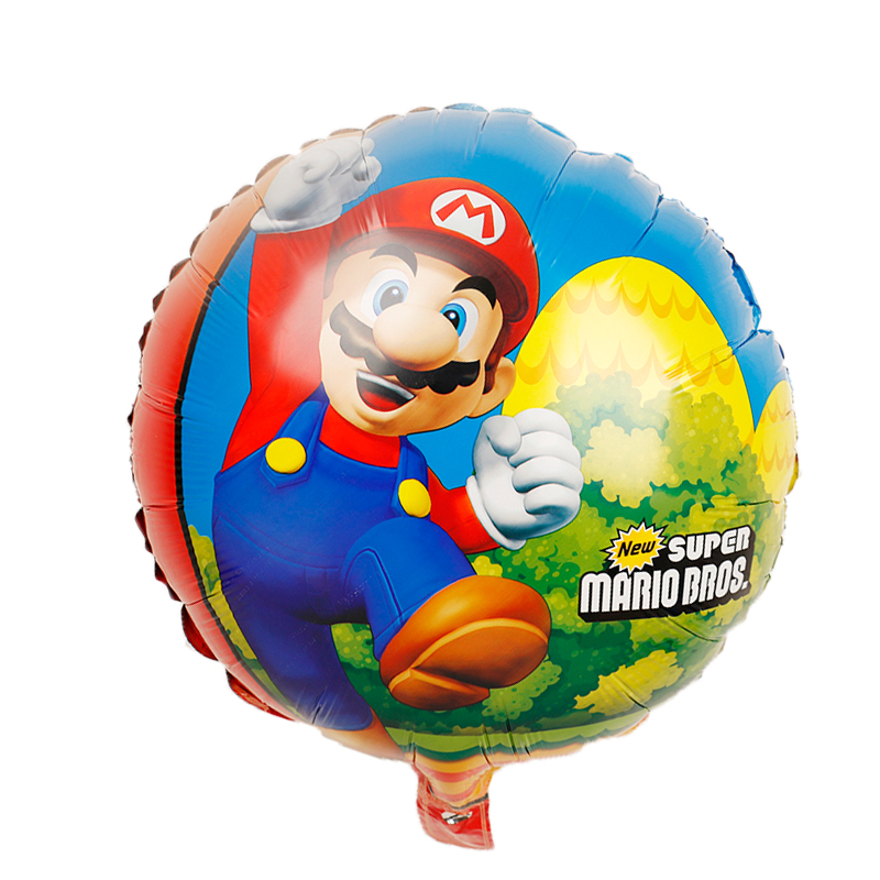 Balon foliowy Mario Luigi 45cm okrągły dwustronny