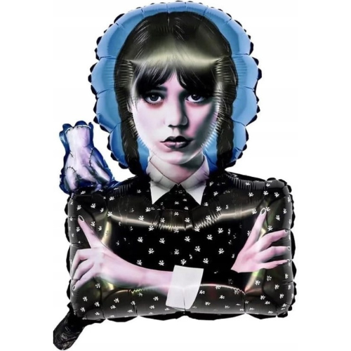Balony foliowe Wednesday Addams zestaw 5 szt. urodziny dekoracja