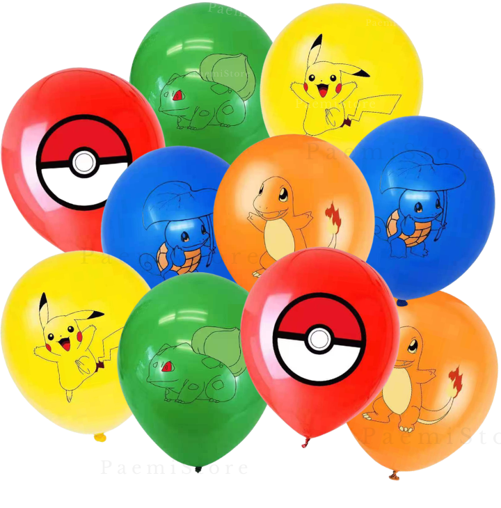 Balony lateksowe Pokemon Go 10 szt. Pokeball urodziny dekoracja
