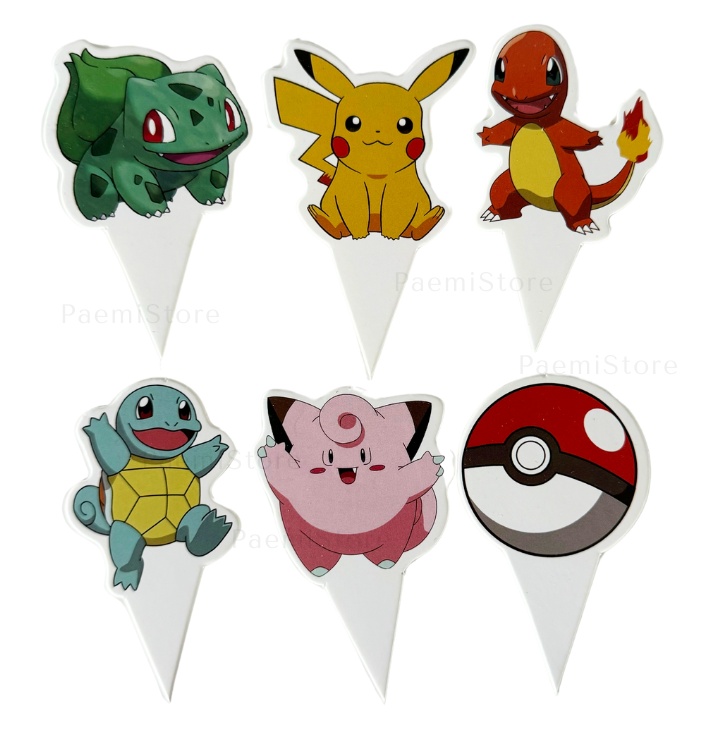 Toppery pikery Pokemon Go zestaw 24szt. Pokeball Pikachu Squirtle Bulbasaur