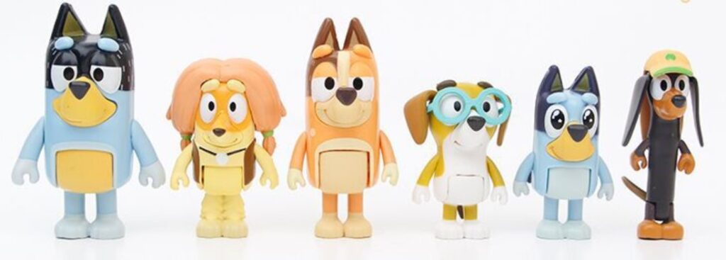 Figurki Bluey Bingo zestaw figurek 12 szt. pieski rodzina przyjaciele