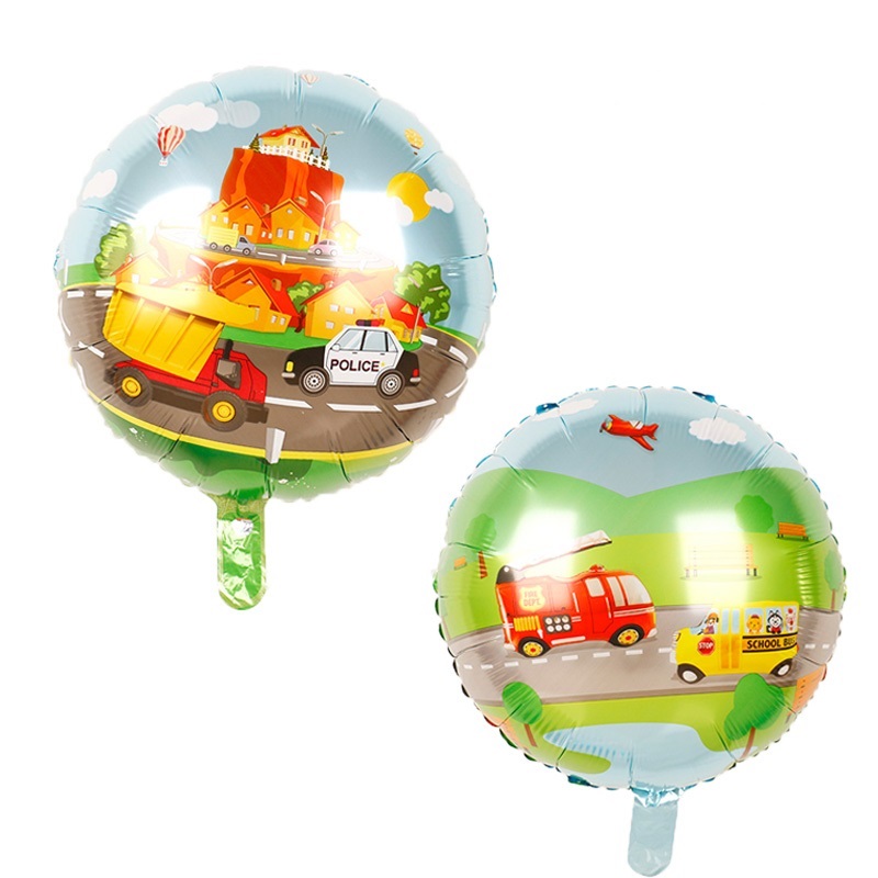 Balon foliowy Pojazdy Służbowe 1szt. urodziny dekoracja