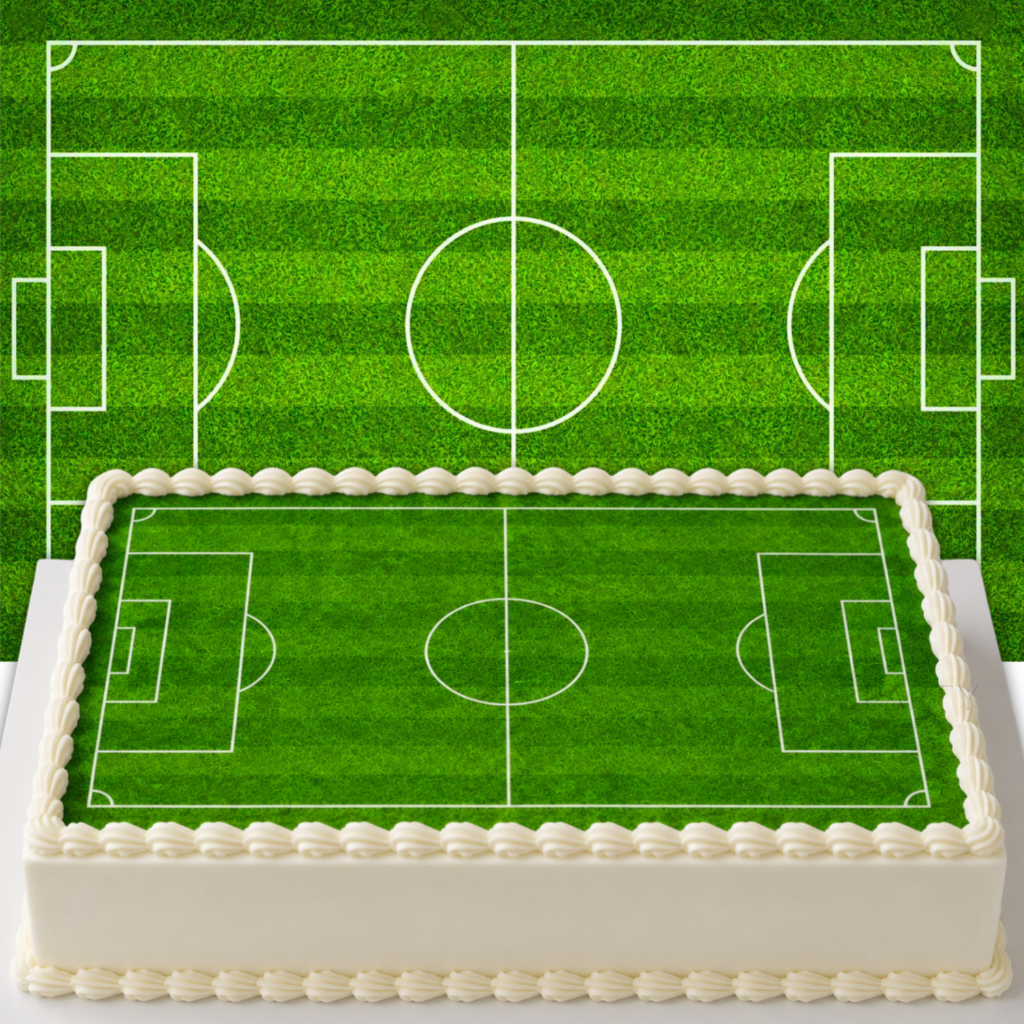 Opłatek na tort Piłka Nożna Stadion A4 1szt.