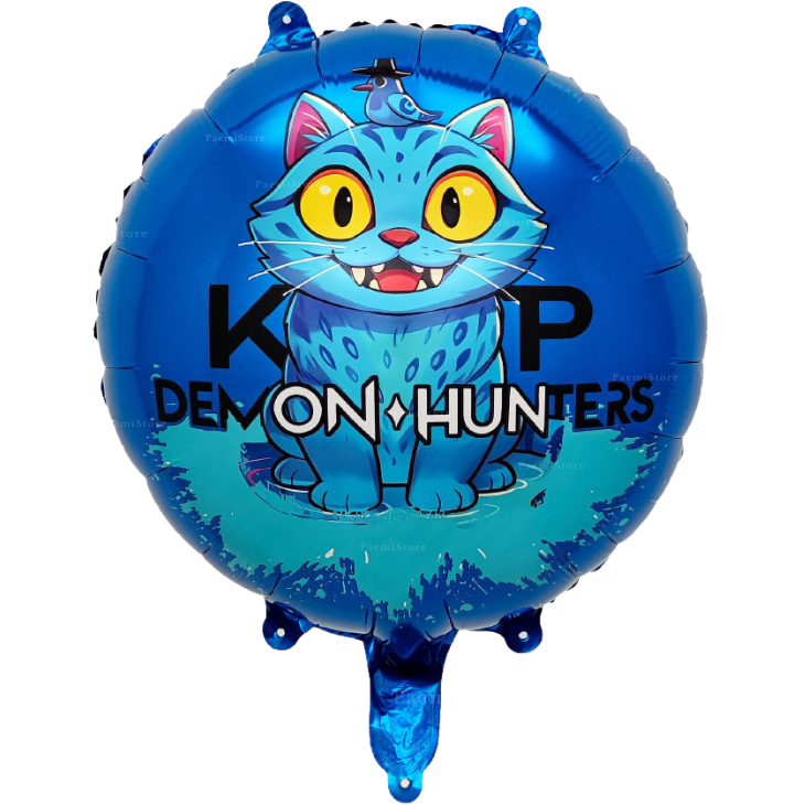Balon foliowy K-pop Demon Hunters 45cm okrągły dwustronny Huntrix Saja Boys