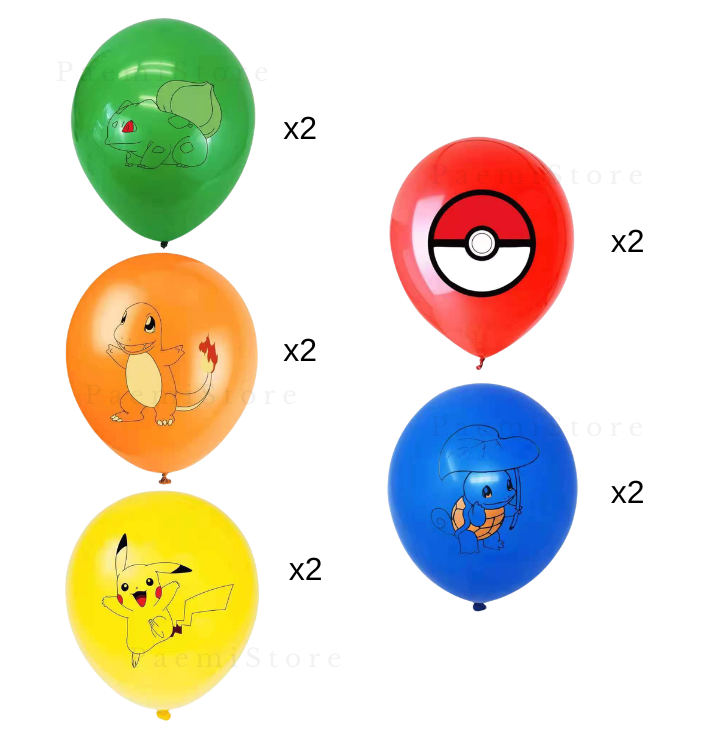 Balony lateksowe Pokemon Go 10 szt. Pokeball urodziny dekoracja
