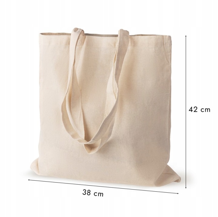 Torba bawełniana beżowa 38x42cm ekologiczna