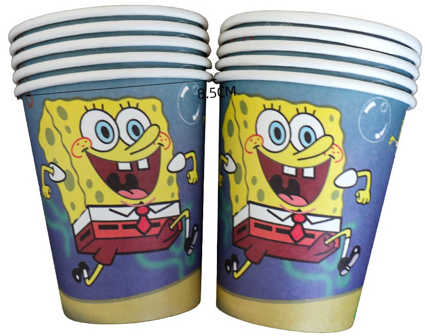 Kubki talerzyki Spongebob zestaw 20szt.