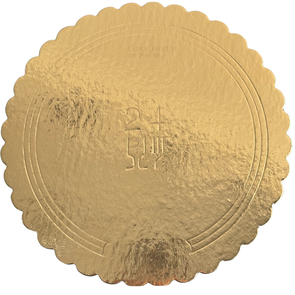Podkład pod tort okrągły 24cm złoty gruby