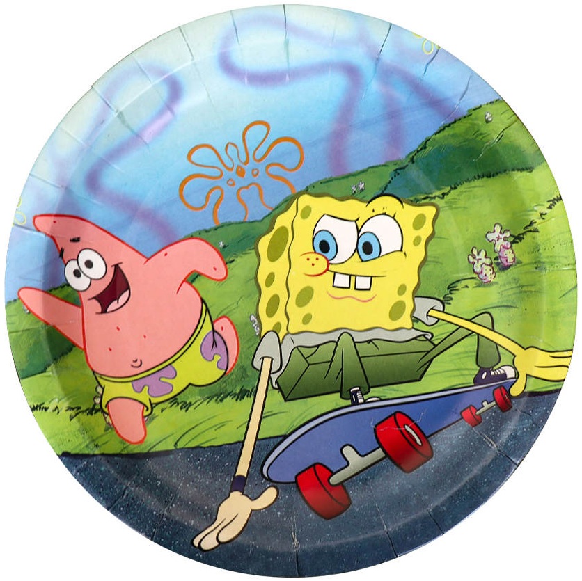 Kubki talerzyki serwetki Spongebob zestaw 40 el.