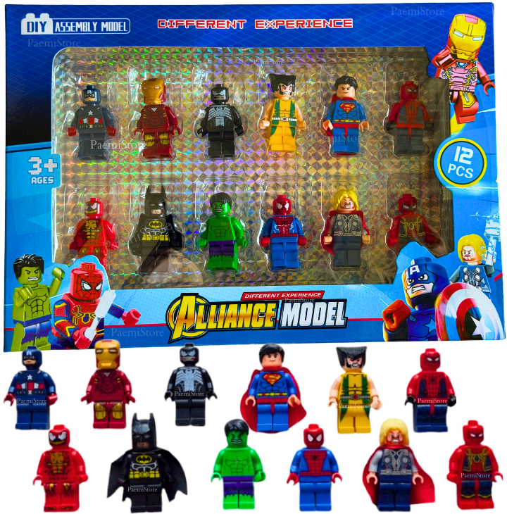 Figurki klocki Avengers 12szt.